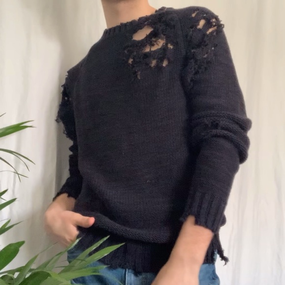 ☀️Modern mens ripped Yeezy style sweater - Picture 5 of 6